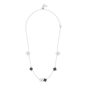 Colier Latisha All-around Choker, alb, placat mixt