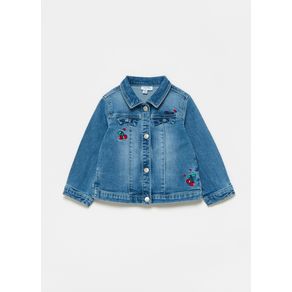 Jacheta denim cu broderie - 24-30 luni