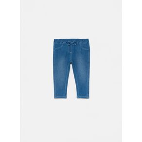 Colanti denim cu talie elastica si fundita - 9-12 luni