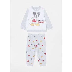 Pijama din bumbac cu imprimeu Mickey Mouse - 9-12 luni