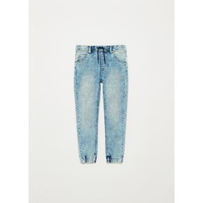 Pantaloni denim prespalati tip jogger - 14-15 ani